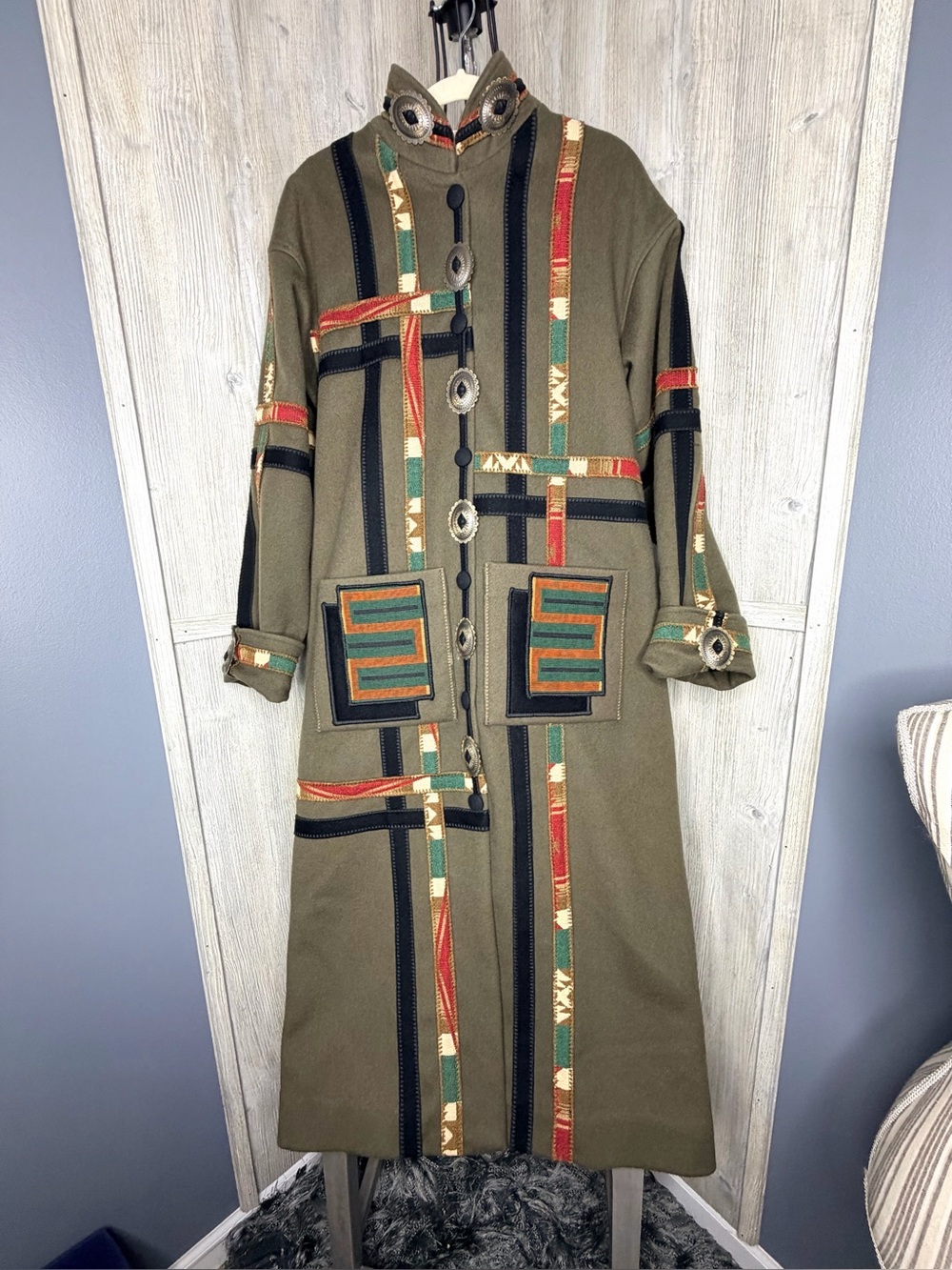 Coloratura Vintage Patchwork Wool Coat